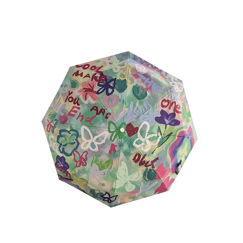 المظلة الشمسية صغيرة، محمولة، مقاومة للشمس وقابلة للطي، مناسبة لكل من الأيام الممطرة والممطرة