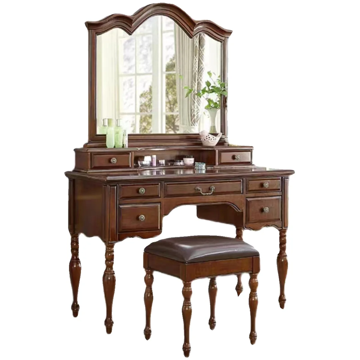 

Dresser, American, Vintage, Country, Bedroom, Light Luxury, Makeup Table