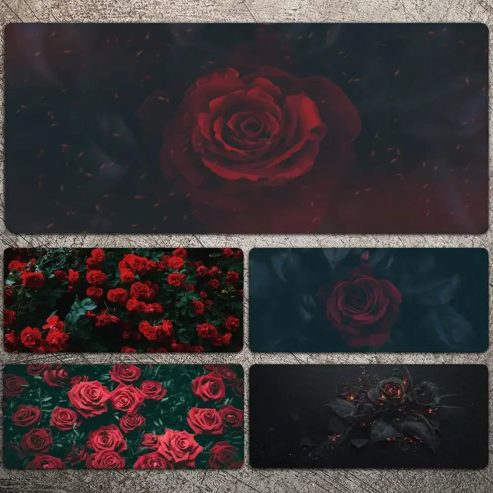 

Retro Flowers Mousepad Large Gaming Mouse Pad LockEdge Thickened Computer Keyboard Table Desk Mat