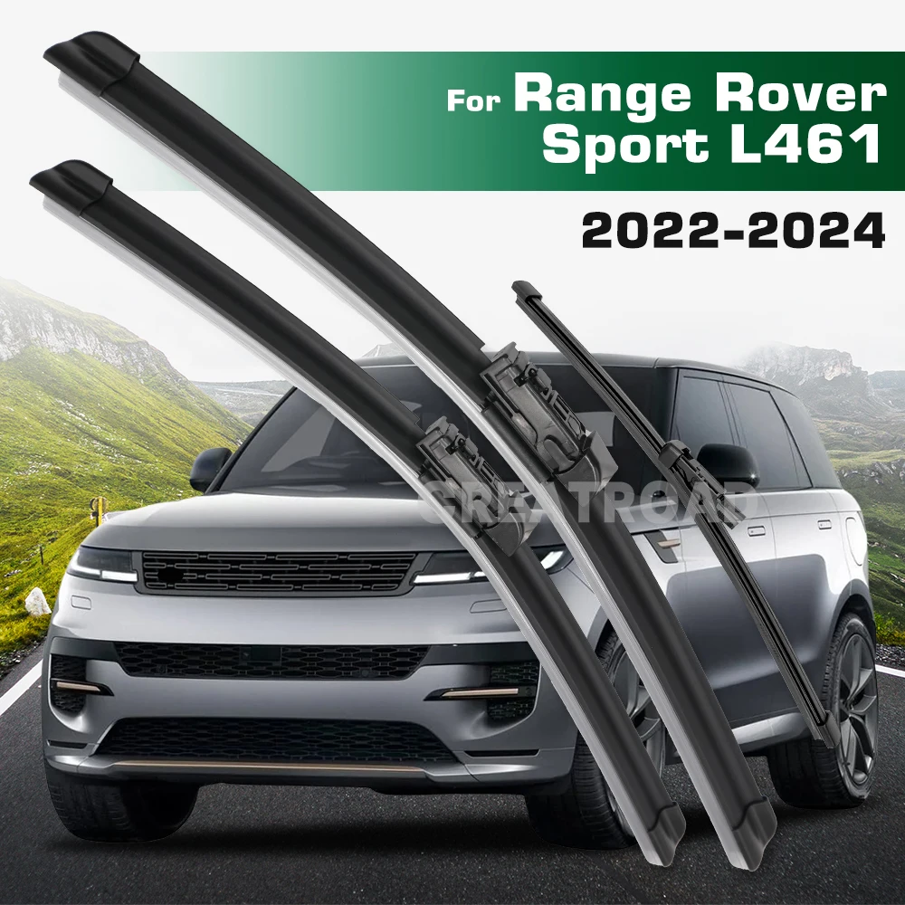 Greatroad For Range Rover Sport L461 2022-2024 Windshield Windscreen Wiper Blades Wiper Front & Rear 24
