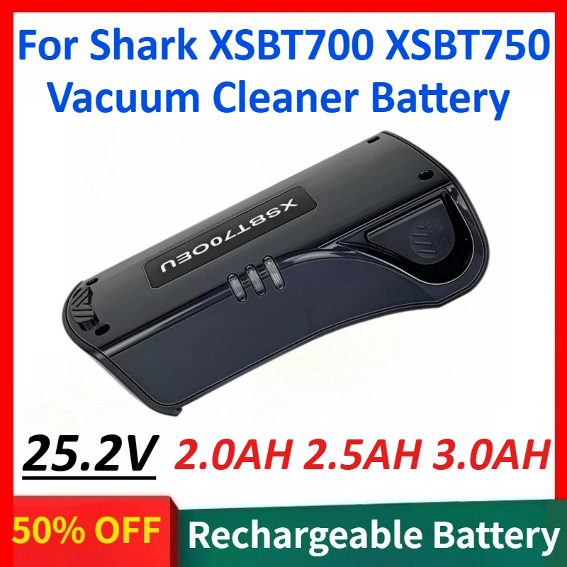 25.2V 2.0AH 2.5AH 3.0AH Cordless Floor Cleaner Vacuuming Rechargeable Battery for Shark XSBT700 XSBT750 Vacuum Cleaner Battery