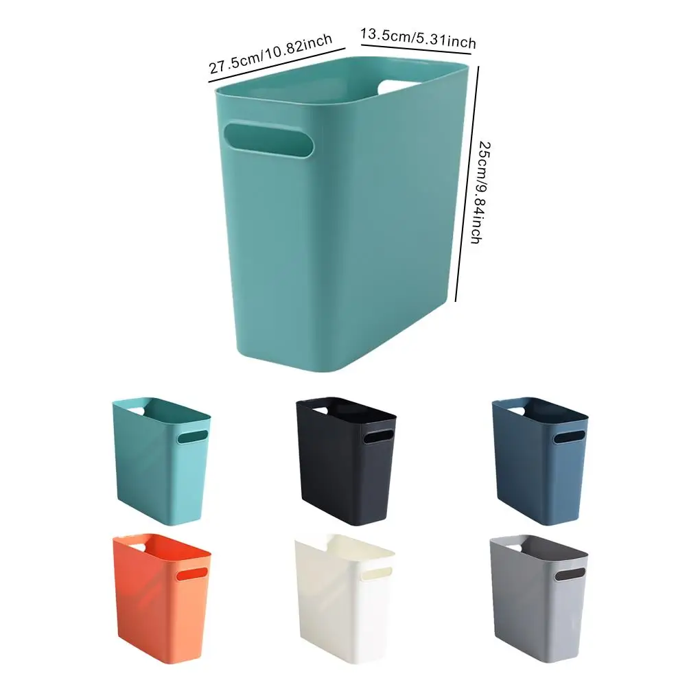 Trash Can Wastebasket Garbage Container Space-Saving Kitchen Dormitory