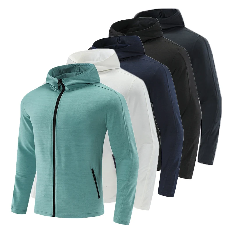 

Men's Outdoor Running Fitness T-shirt Long Hoodies Quick Dry Sport Shirt Men Top Gym Trainning Exercise Coat Sweater Clothes Y08