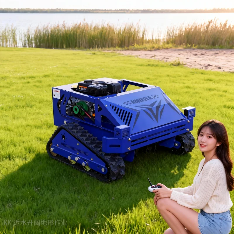

Customized 550MM Tracked Lawn Mower - Upgraded Version Remote Control Professional Mowing Machine for Yard Maintenance