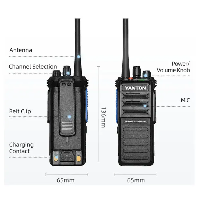 Hot YANTON DM-760 Digital Two Way Radio Long Distance DMR Radio 10 W Walkie Talkie Wireless Intercom for Hunting