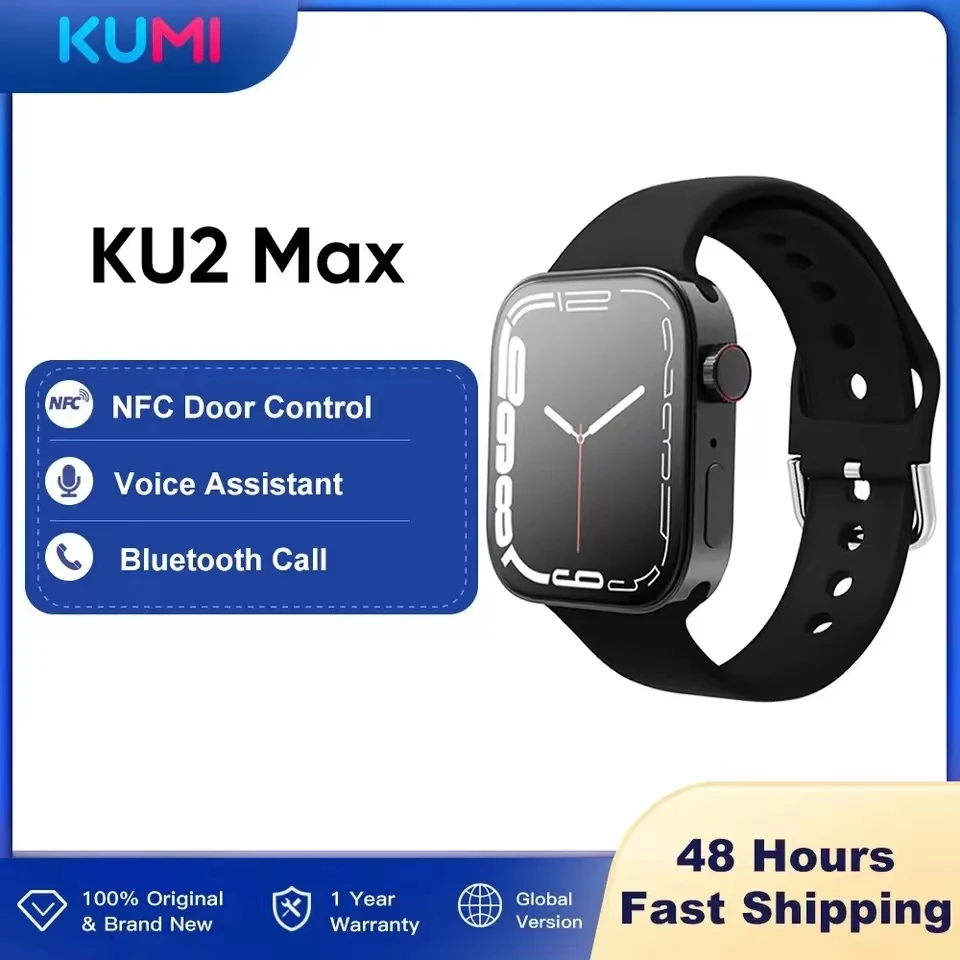 

Смарт-часы KUMI KU2 Max с Bluetooth, пульсометром, тонометром и монитором сна