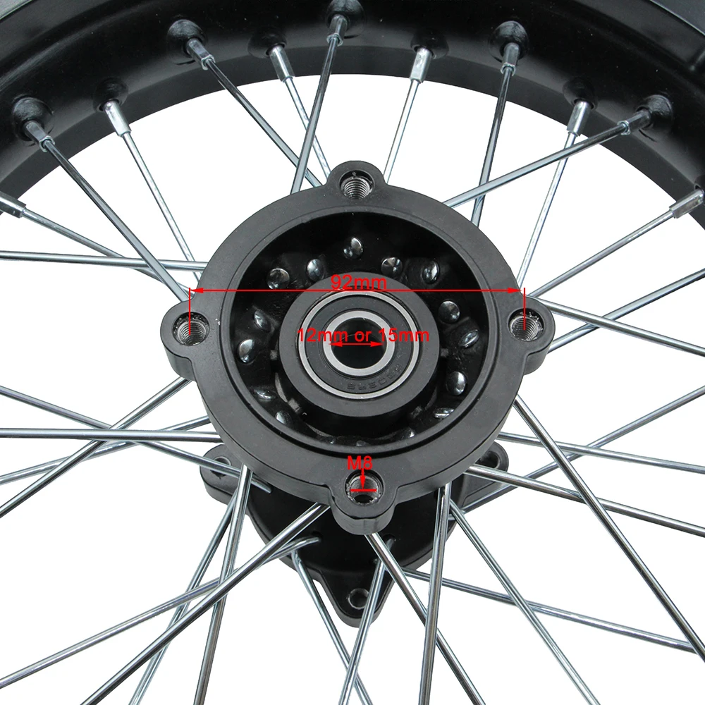Motorcycle Dirt Pit Bike 14-Inch Alloy Wheel Rims Kit Front 2.50-14