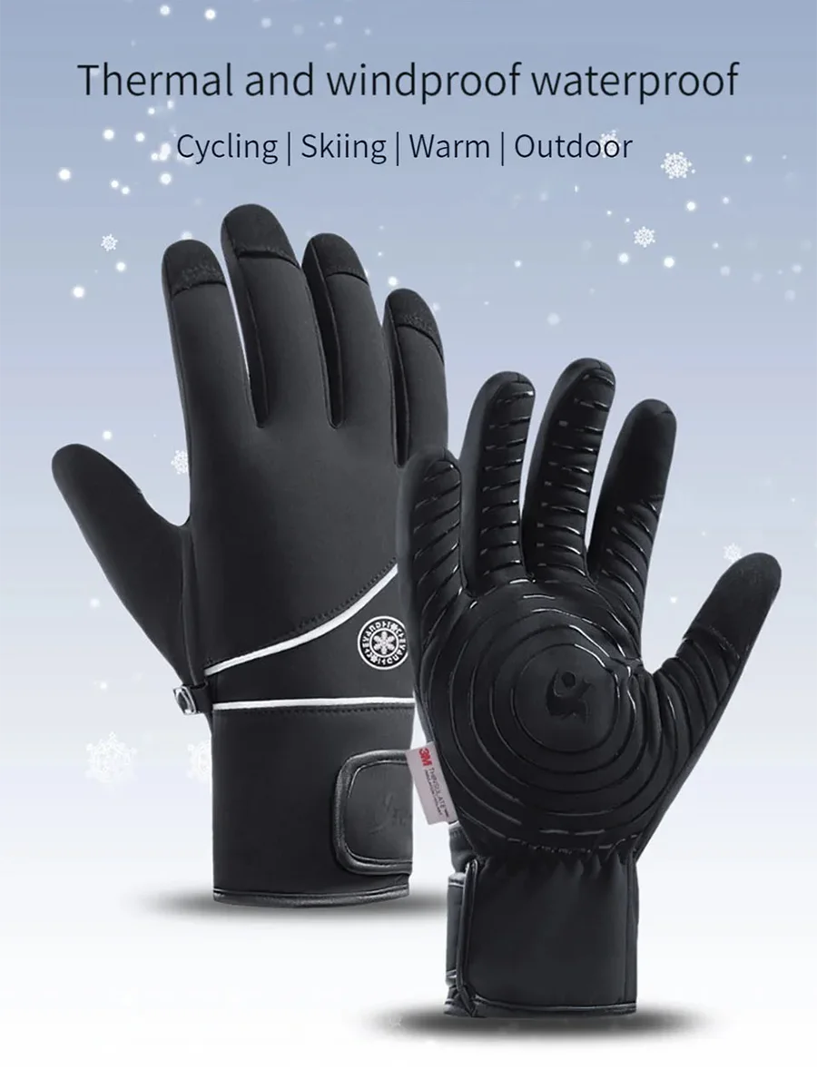 AliExpress Winter Touch Screen Protector Warm Gloves for Unisex Outdoor Skiing Hiking Thick Velvet Full Finger Gloves Cycling Running Warm