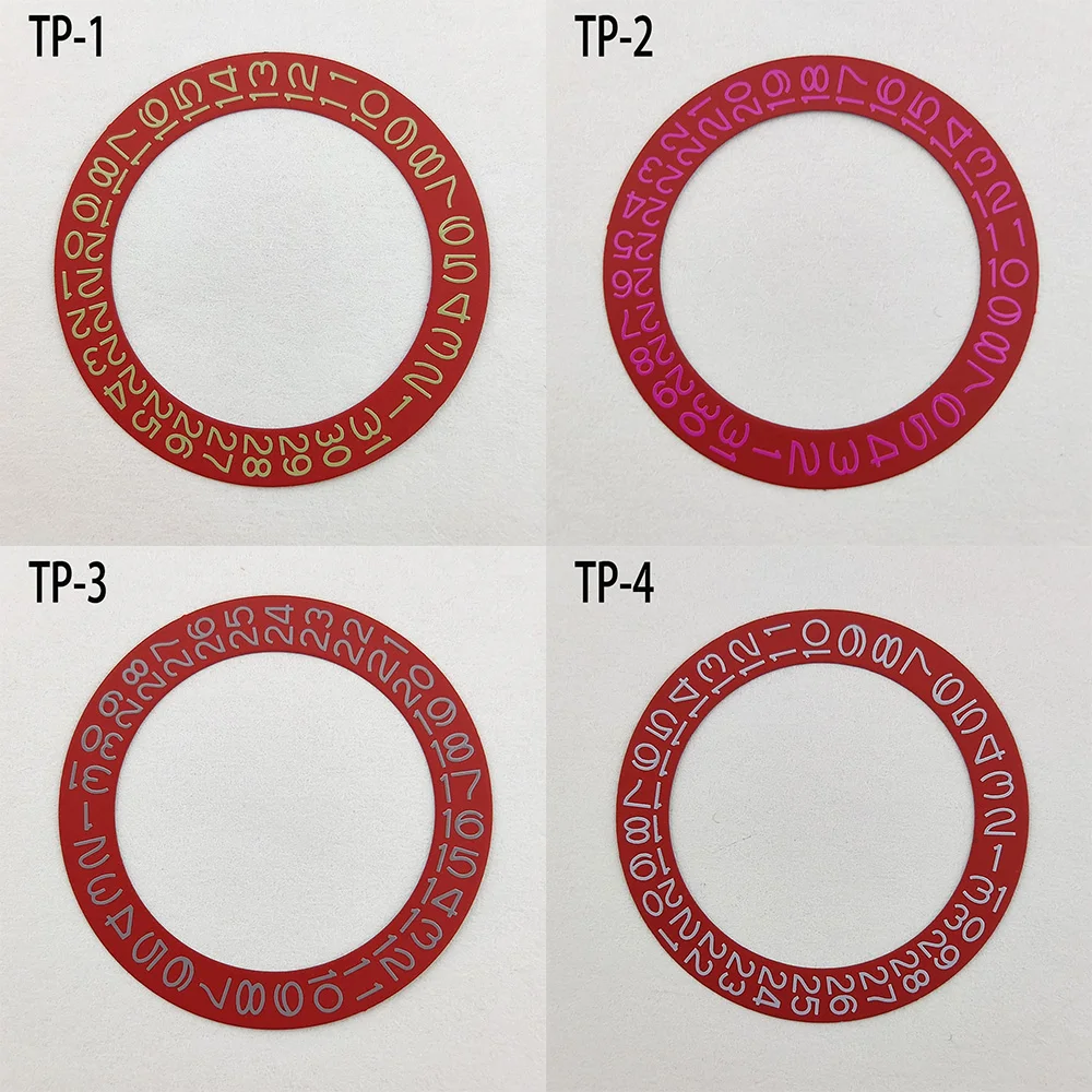 NH35 Colorful Digit Datewheel Patch Red Background Replace Date Disc 3H Fit to NH34 NH35A NH36A Movement