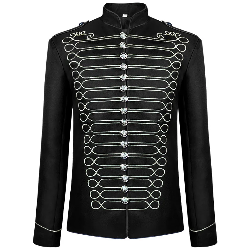 New loween Wi Medieval Gothic Sle St Drummer Men's Costume Retro Period Piece Ideal for Stage Performances And Fest...