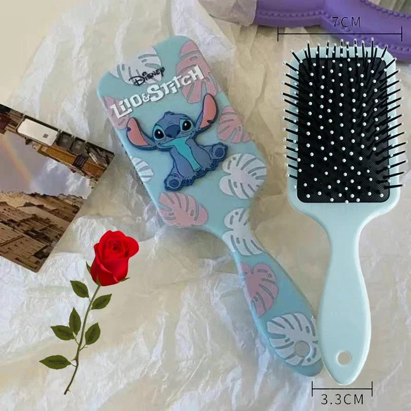 

Disney Stitch Angel Air Cushion Massage Combs Cute Cartoon Figures 3D Comb Hair Brush Hairdressing Tool Women Girl Children Gift