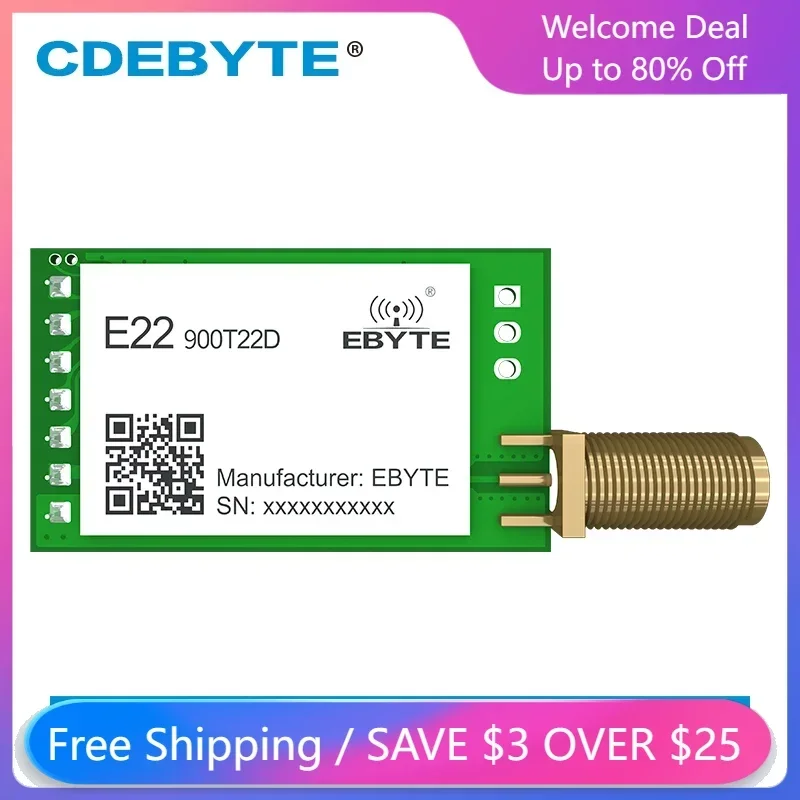 

Модуль LoRa 915 МГц 868 МГц 22 дБм радиочастотный беспроводной FEC дальнее расстояние 5 км фотовспышка приемопередатчик и приемник