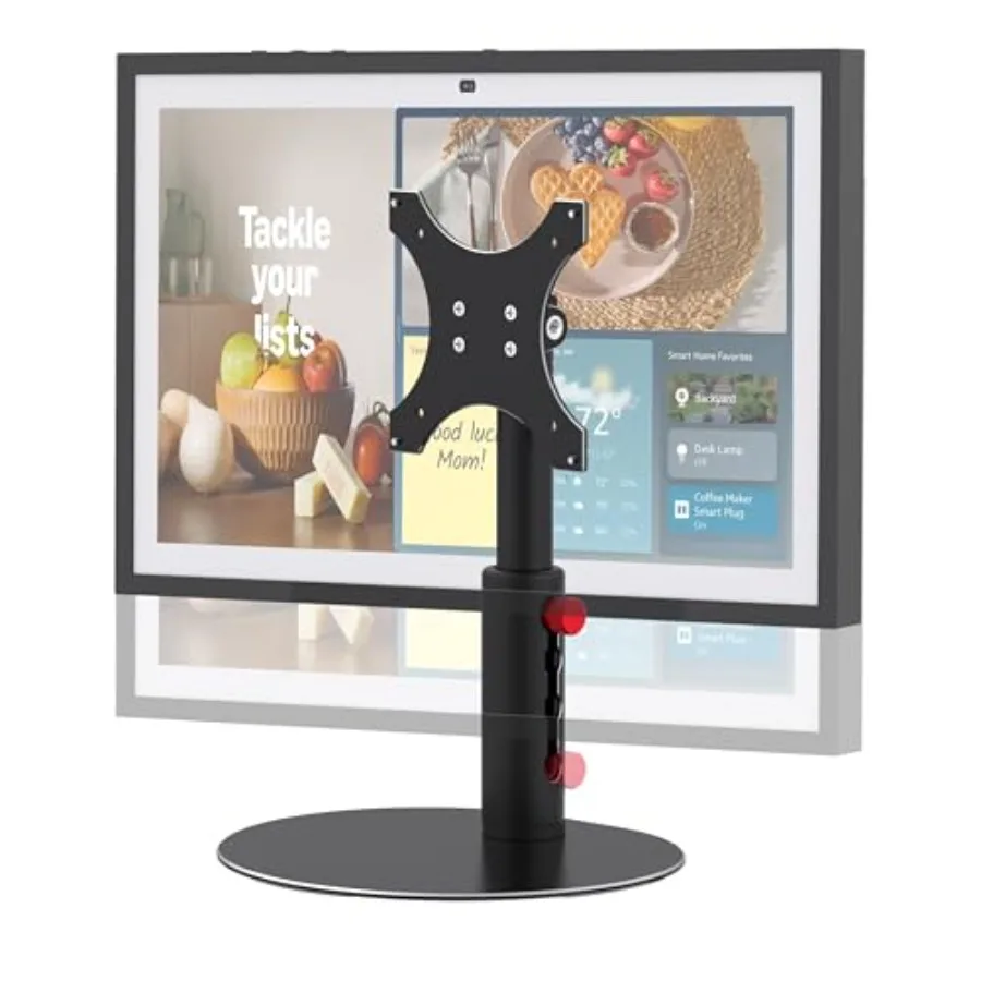

Black Tablet Stand for Echo Show 21/15 with Aluminum Bracket 90 Tilt 4-Step Height Adjustment Non-Slip Base Optimal Viewing Ang