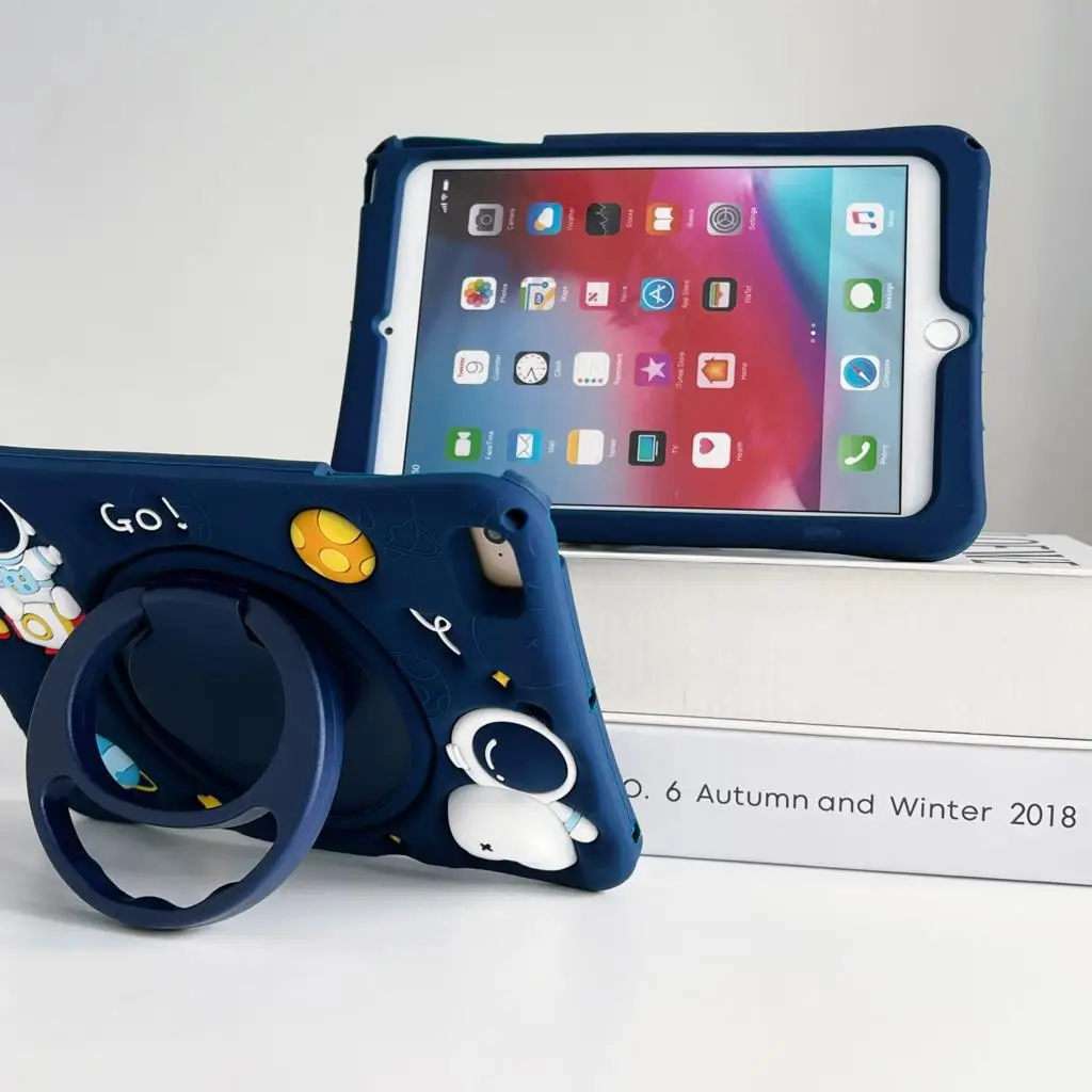 Soft Silicone Tablet Case For Samsung Galaxy Tab A9+ SM-X210 X215 A9 SM-X110 A8 10.5 X200 T220 Cute Astronaut Shockproof Cover