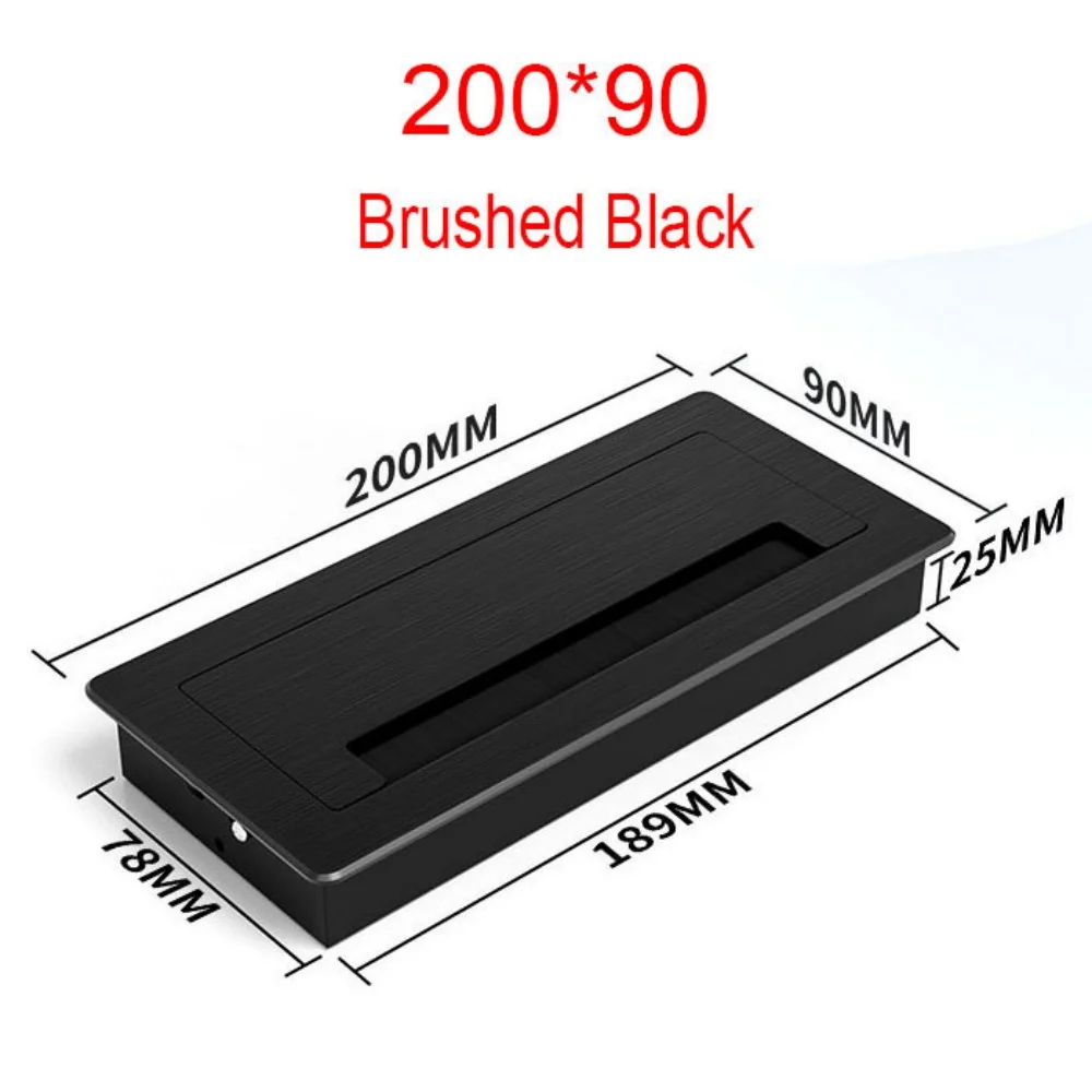 1Pcs Desk Cable Wire Hole Cover Line Outlet Port Threading Box Cable Cover Cable Passing Organizer for Office Furniture Hardware