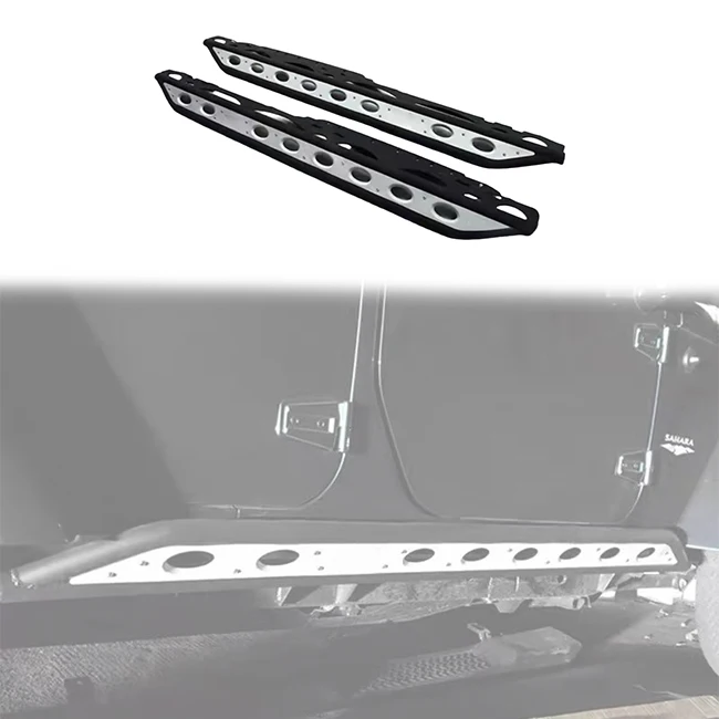 4x4 Black Plastic Side Step Running Board Easy Installation For Jeep Wrangler JK 2007-2017 2/4 Door Offroad Accessories