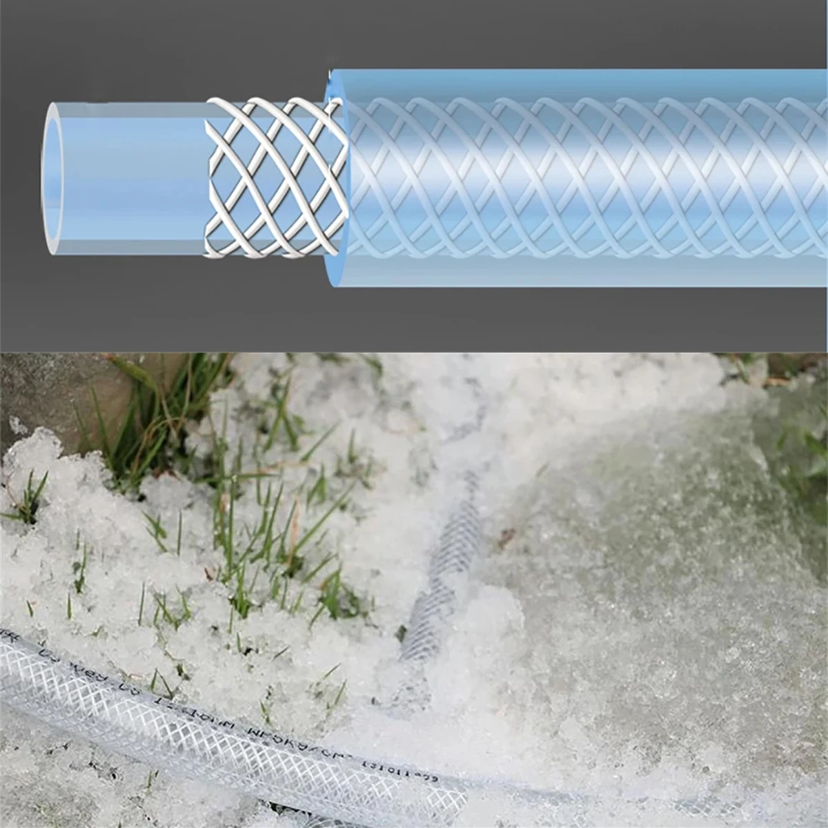 OD8mm ID12mm PVC Reticulated Pipe Transparent Hose High-Pressure Network Pipe Garden Irrigation Anti Freezing Hard Plastic Tube