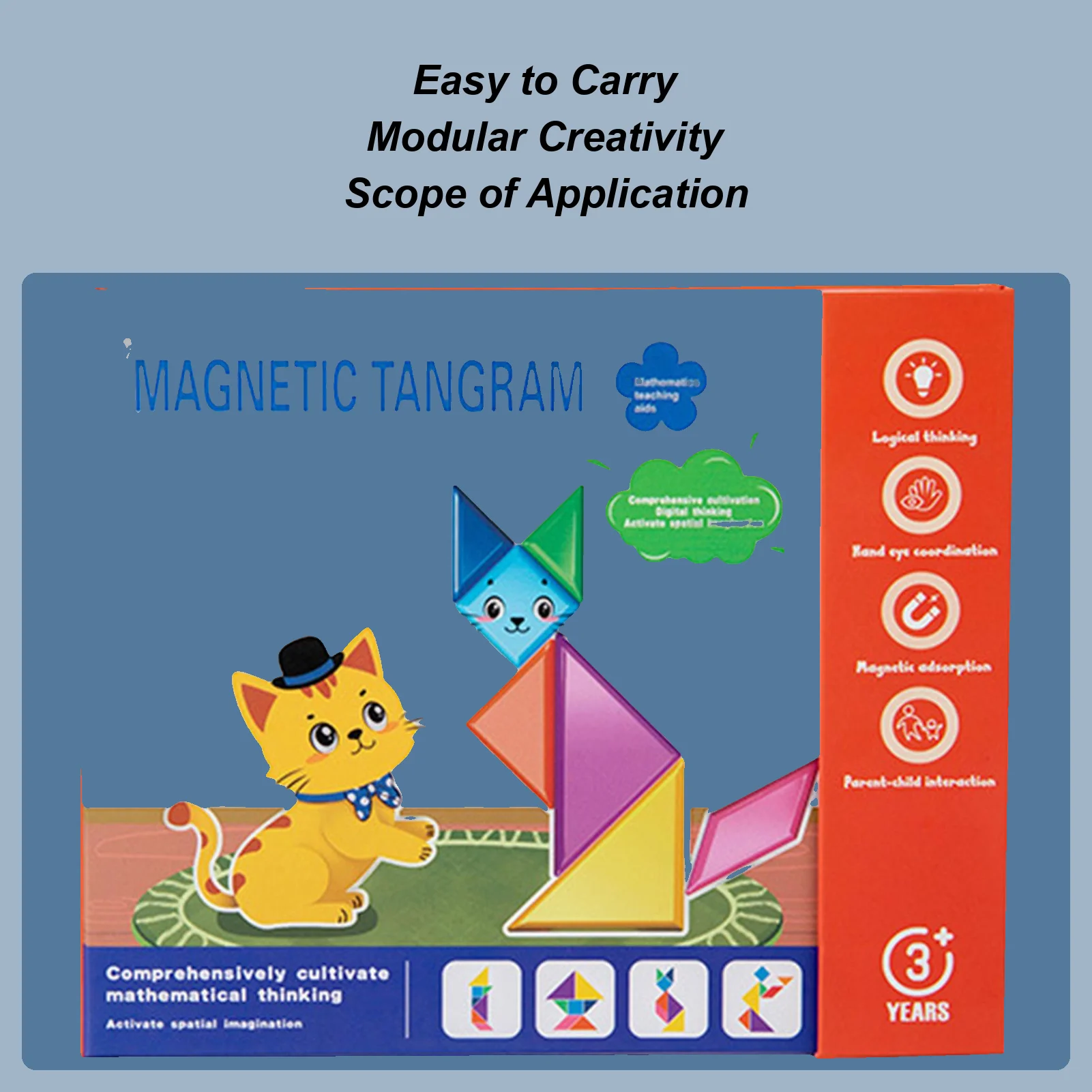 

Tangram Puzzle Magnetic Educational Activities Geometric Puzzle For Kids Ages 3 Girls Boys Kindergarten Preschool Home School