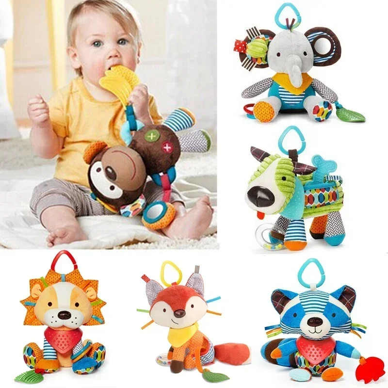 

Baby Toys Plush Stuffed Rattle Toys Stroller Hanging Animals Bed Mobile Infant For baby toys 0 6 months peluche sensorial bebé