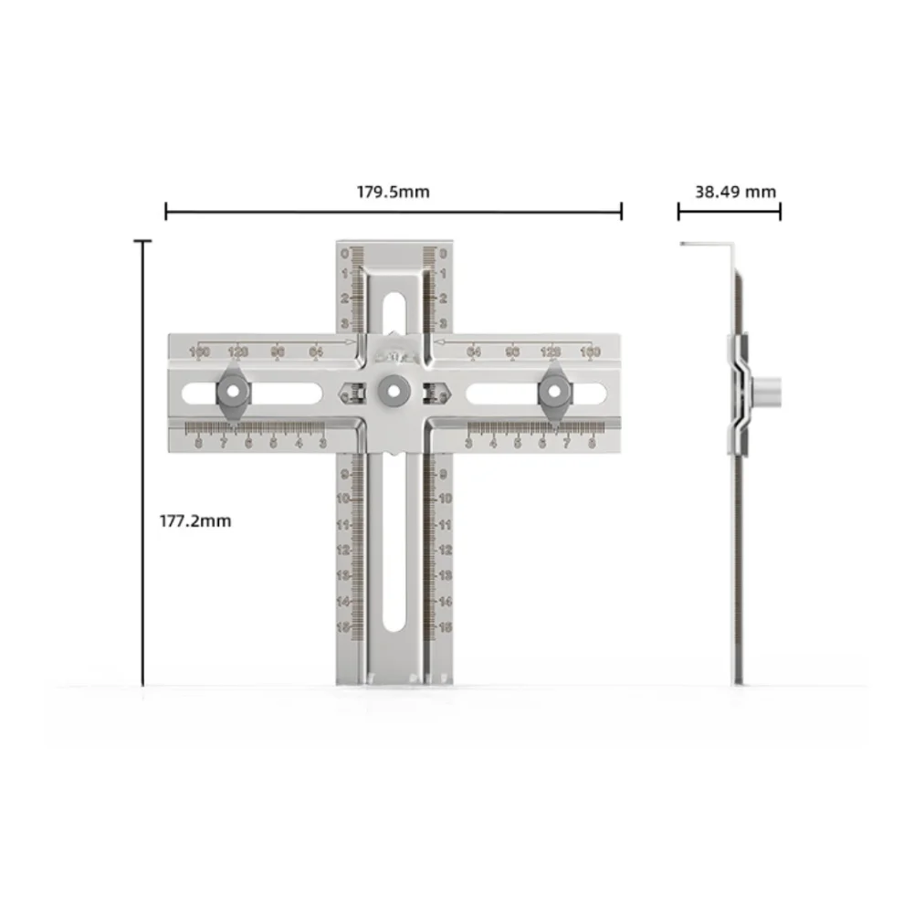 Drawer Handle Positioning Guide Constructed from Stainless Steel for Repeated Use in Professional For Woodworking Settings