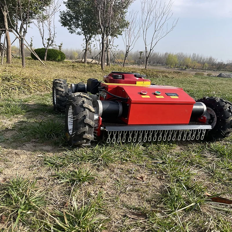 Best Price Portable Home Use Gasoline 7.5 Remote Control  Lawn Mower for Sale