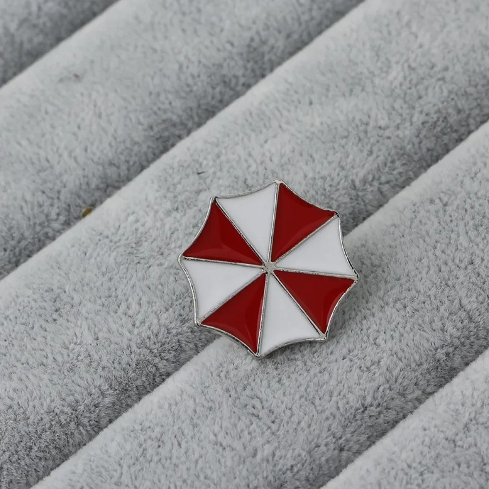 Minimalist Niche Wicked Umbrella Company Badge Metal Enamel Symbol Pin Brooch Women's Men's Dress Collar Fashion Badge Jewelry