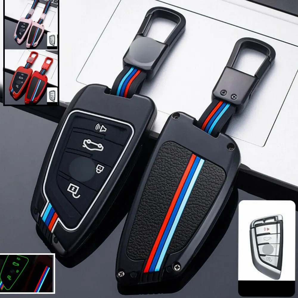 Zinc Alloy Luminous Silicone Car Key Fob Case Cover For BMW 1 2 3 4 5 6 7 X1 X3 X4 X5 X6 F15 F16 G01 G02 G11G12 G30 G31 F45 F48