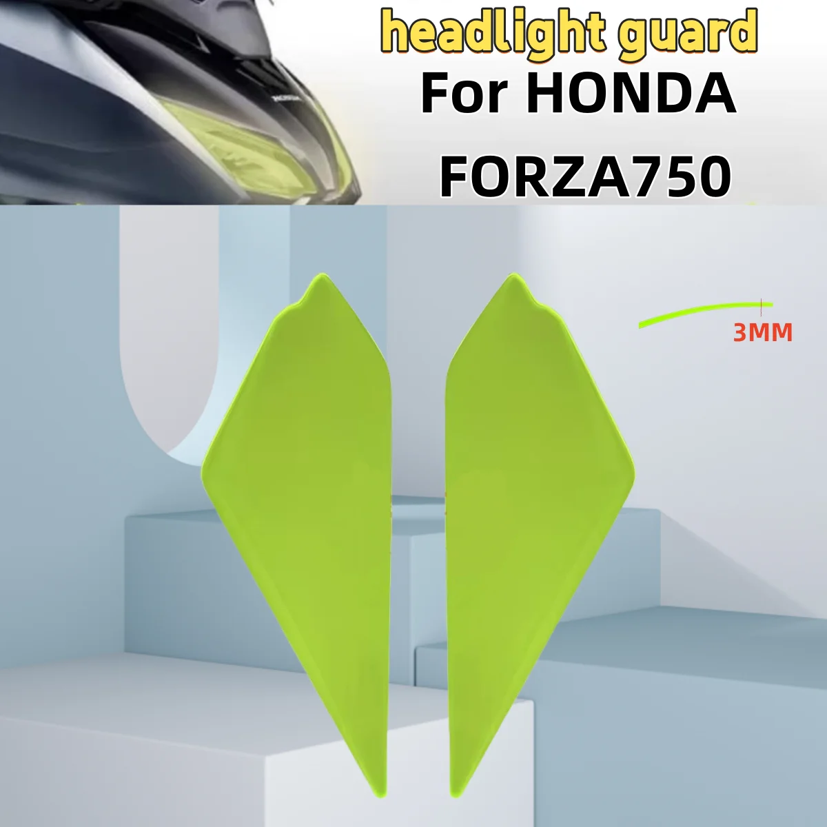 

For HONDA FORZA750 FORZA 750 Motorcycle Acrylic Front Headlight Guard Head Light Lens Cover Protector