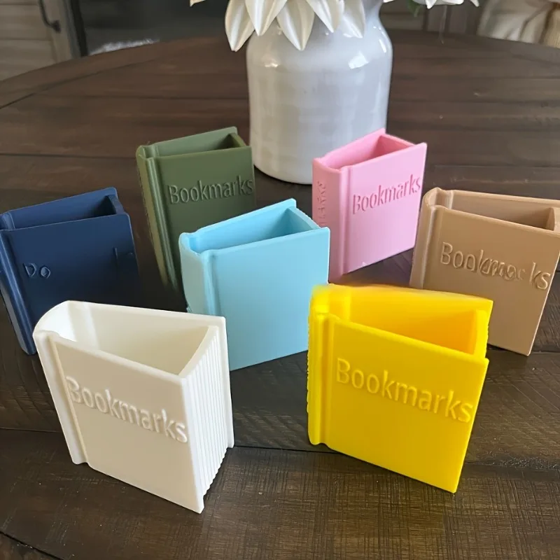 本型ブックマークホルダー - ポータブルデスクオーガナイザー、本愛好家へのギフト、ホームオフィスの装飾、学生、友人への学習収納ボックス