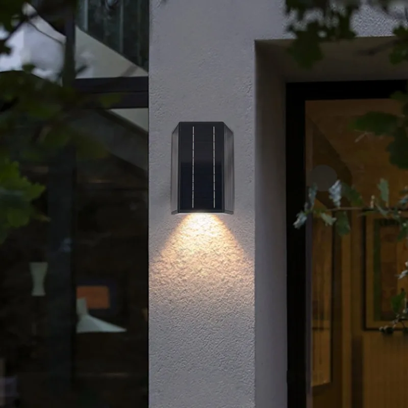 

Aluminum Dual Head Wall Lamp Courtyard Villa New Chinese Style Entrance Outdoor Lamp Outdoor LED Solar Wall Lamp