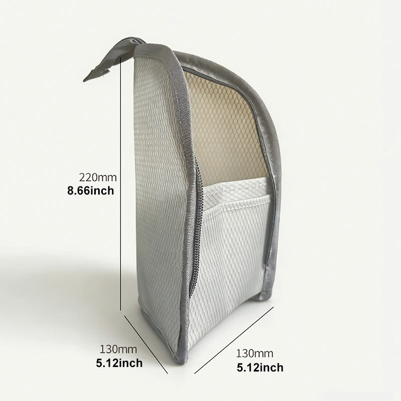 EVA Mesh Toiletry Bag Portable Travel Cosmetic Organizer Bag Stand‑up Transparent Mesh Makeup Zipper Bag For Women 여행용 파우치