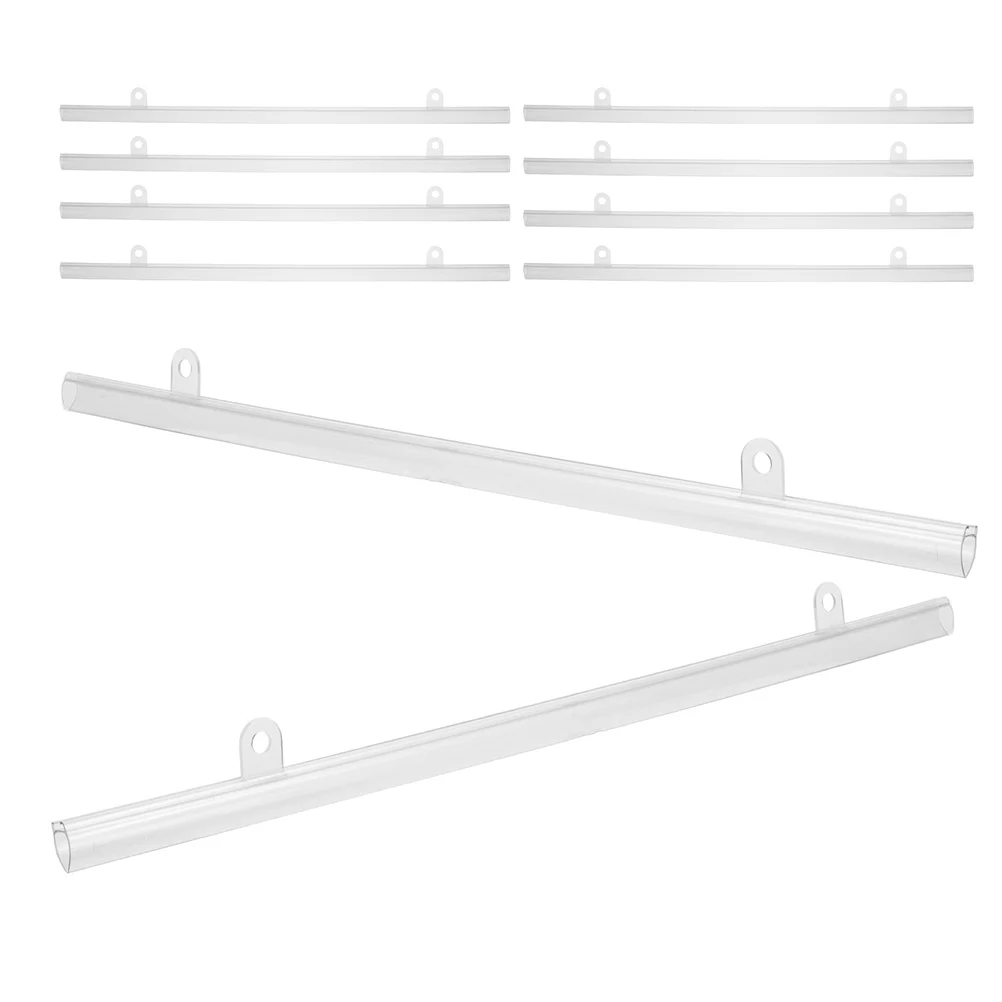 

10pcs Hanging Rod For Posters Pvc Easy Install Multi-Use Display Support Stable Poster Mount Rail Decor Household Frame