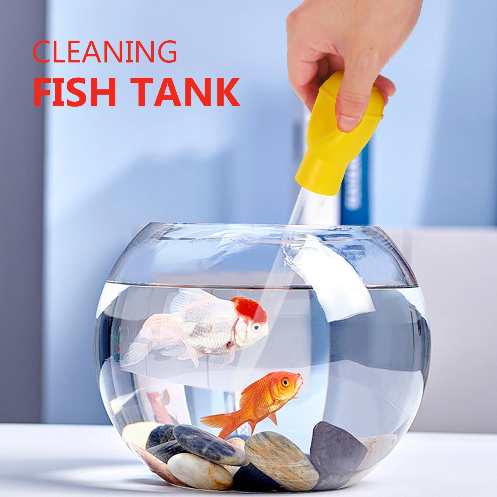 

Mini Aquarium Siphon Pump Manual Fish Tank Cleaner Water Changing Gravel Cleaner Waste Remover Aquarium Cleaning