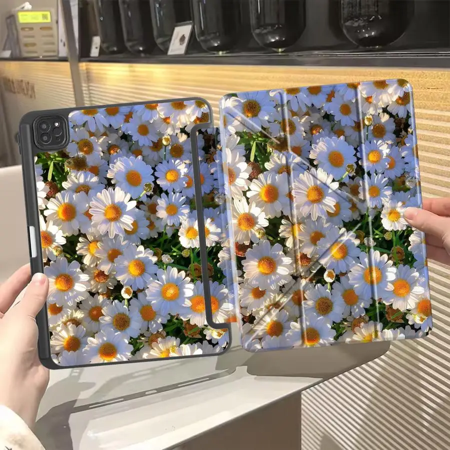 

Чехол-подставка для планшетов iPad Air 4, 5, M3, M2, 1, 2, M4, 11 дюймов, Pro 11-го, 10-го, 9-го, 8-го, 7-го поколений, 12.9 дюймов, Mini 6, 7, Pro 2025 с милыми цветами