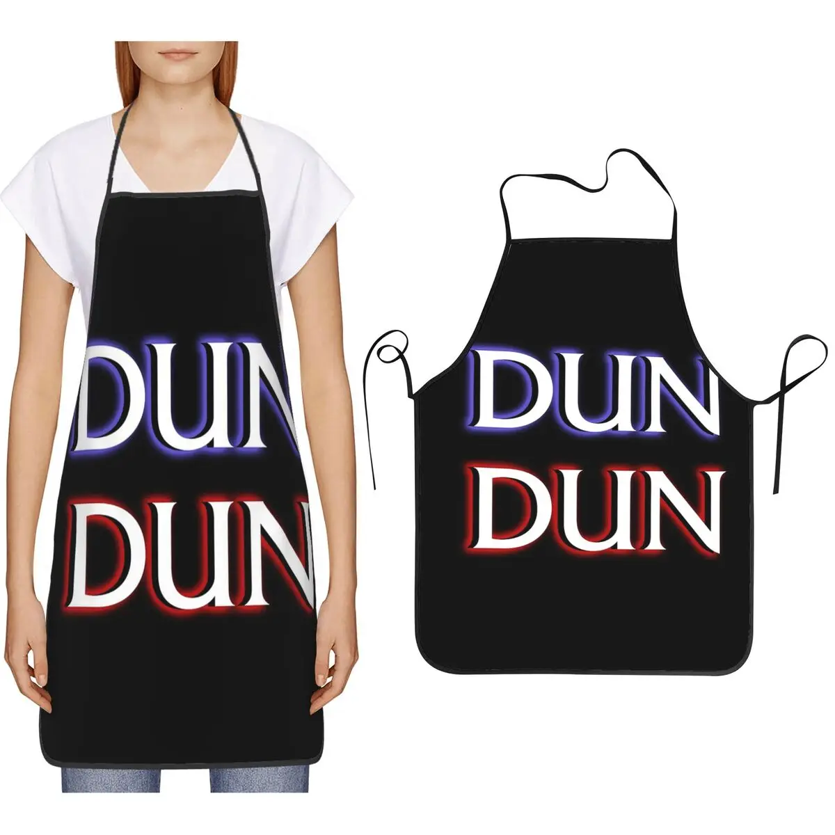 Dun Dun Meme (Law, Order, Parody) Aprons Chef Cooking Baking Tablier Bib Kitchen Cleaning Pinafore for Women Men Painting