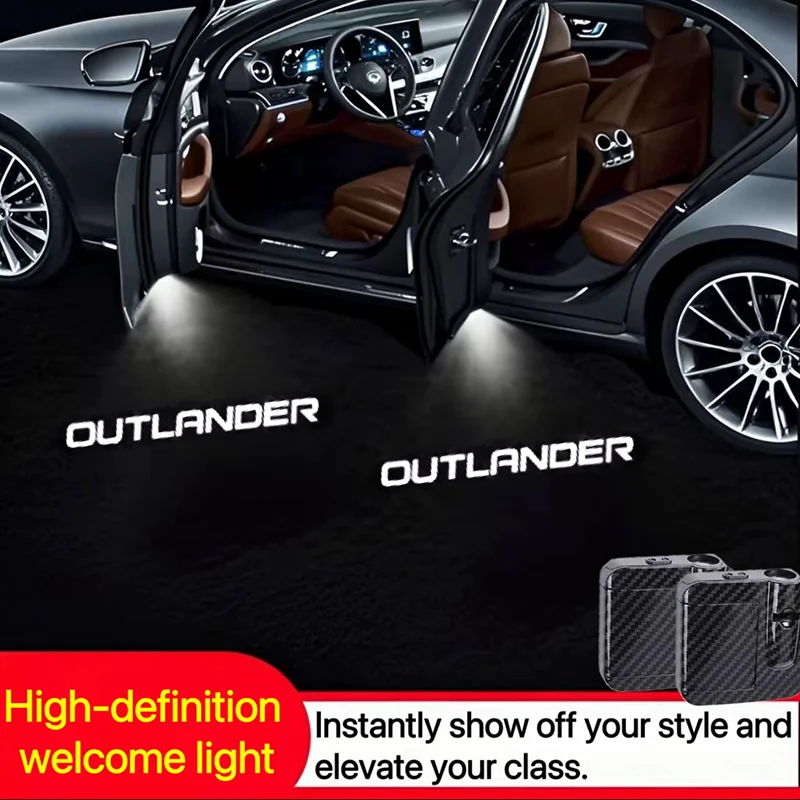 

2PCS for Mitsubishi Outlander L200 Pajero Colt Triton Car Door Welcome Light Led HD Projector Lamp Courtesy Lights Accessories