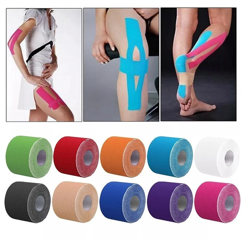 5M Size Kinesiology Tape Athletic Elastoplast Sport Recovery Strapping Gym Waterproof Tennis Muscle Pain Relief Bandage