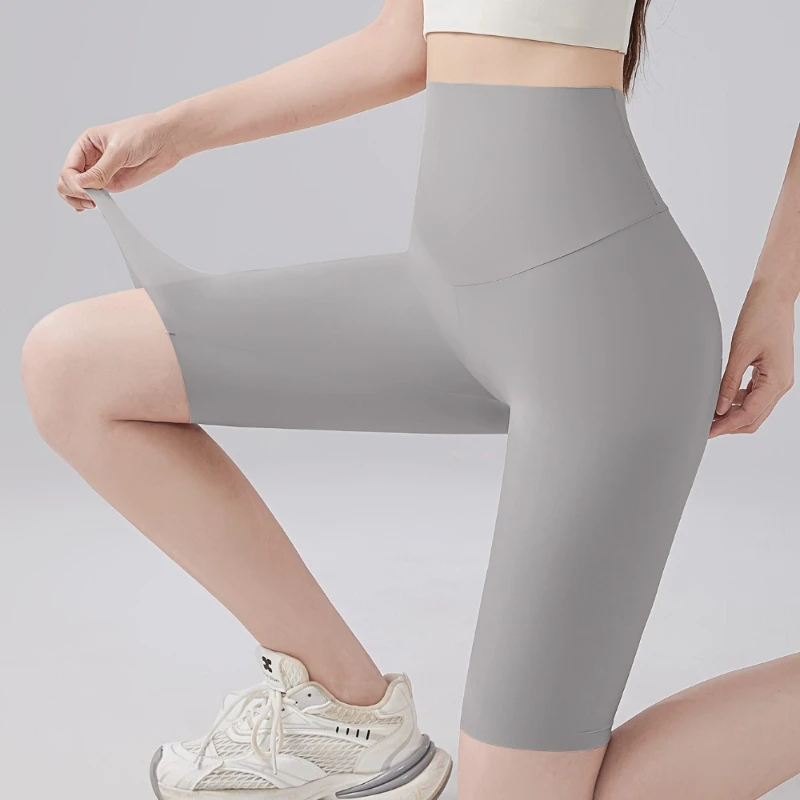 Ultra Thin Summer Safety Shorts Pants For Women Plus Size High Waist Elastic Under Skirt Ice Silk Seamless Boxershorts Underwear image 4