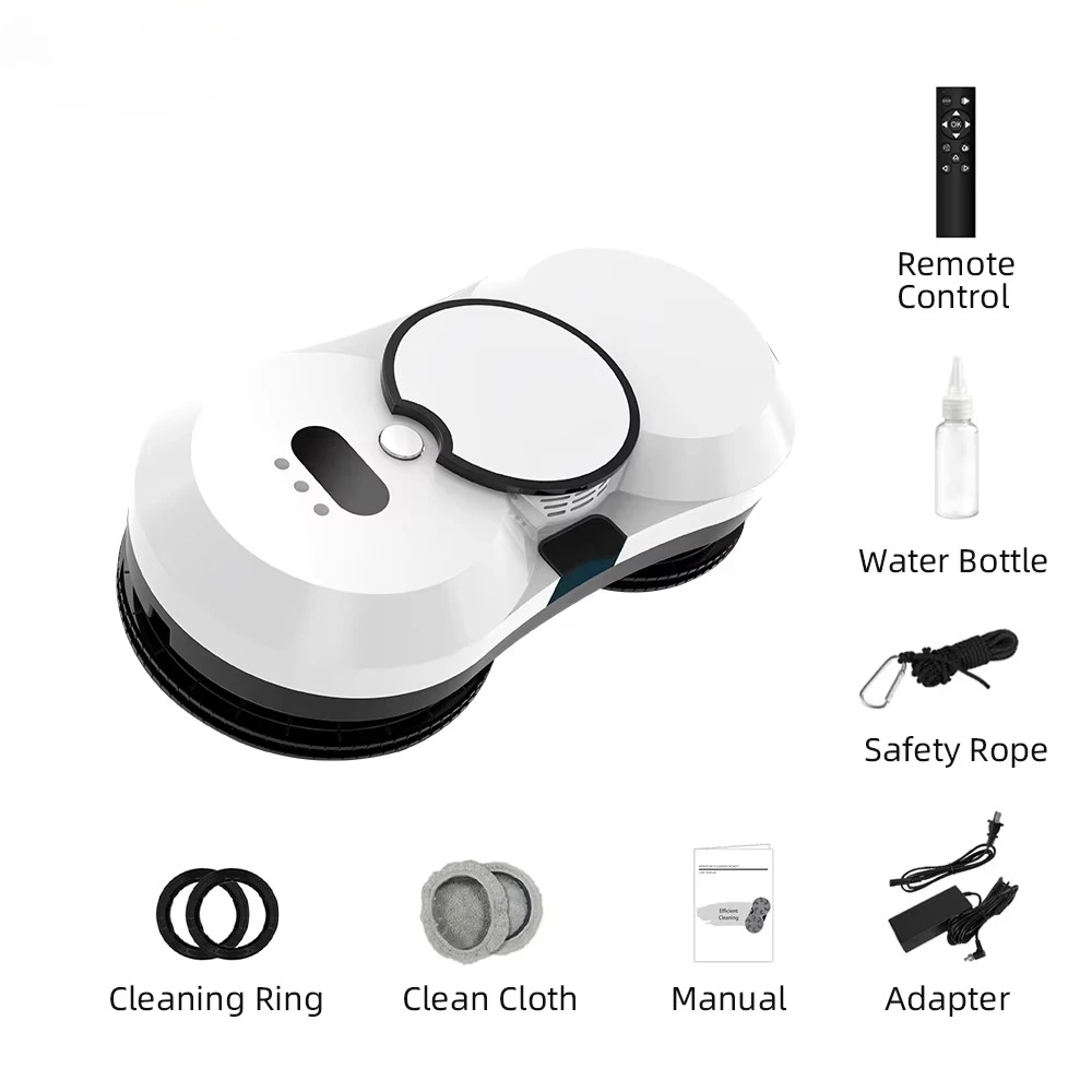 Commercial L17S Intelligent Automatic Electric Window Cleaner Household Robot with Magnetic Door Accessories for Vacuums Cleaner