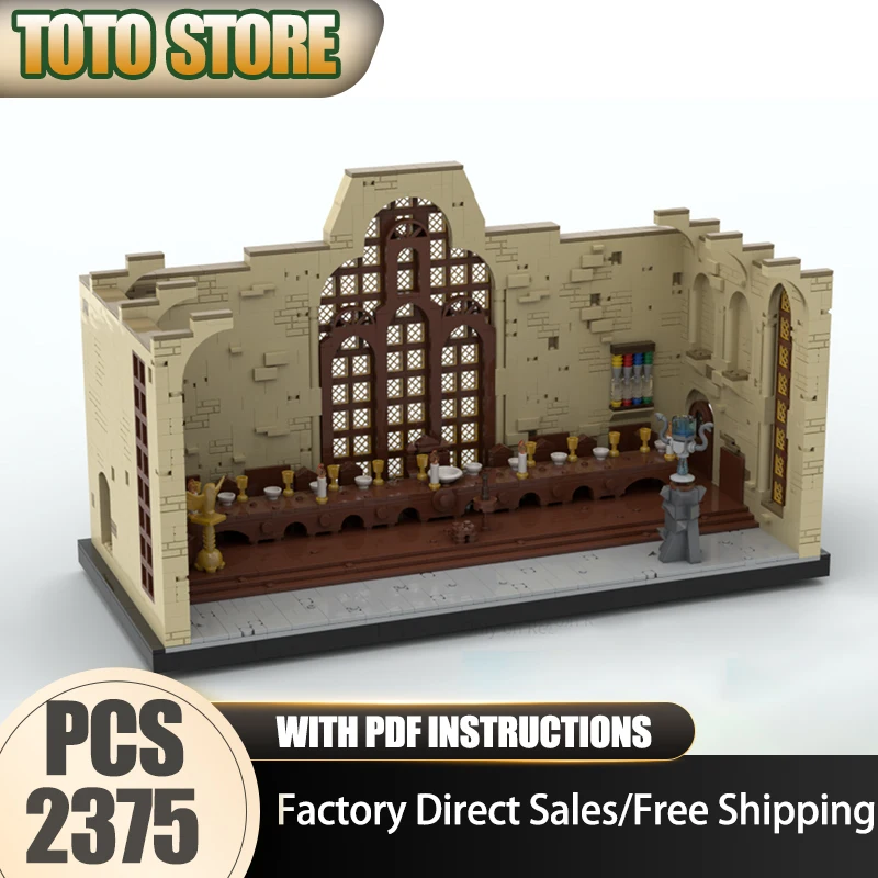 Popular Movie Model Moc Building Bricks Modular The Great Hall (Part 1) Model Technology Modular Blocks Christmas DIY Toy Gifts