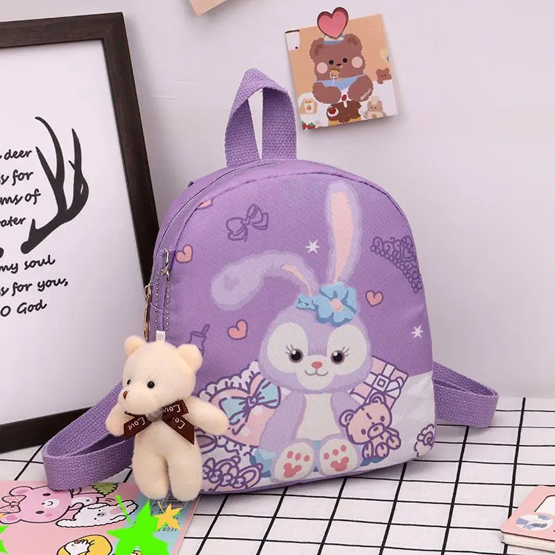 Disney StellaLou Backpack Female New Kindergarten Children Student Schoolbag Cute Canvas Lightweight Backpack Small Backpack