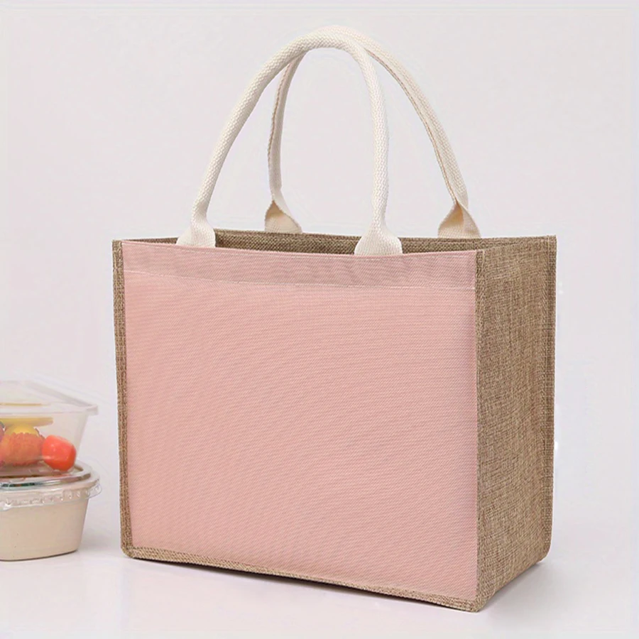 Handtasche aus Canvas-Hanfstoff – DIY-Graffiti-Einkaufstasche aus gelbem Hanf als Geschenk aus Baumwolle