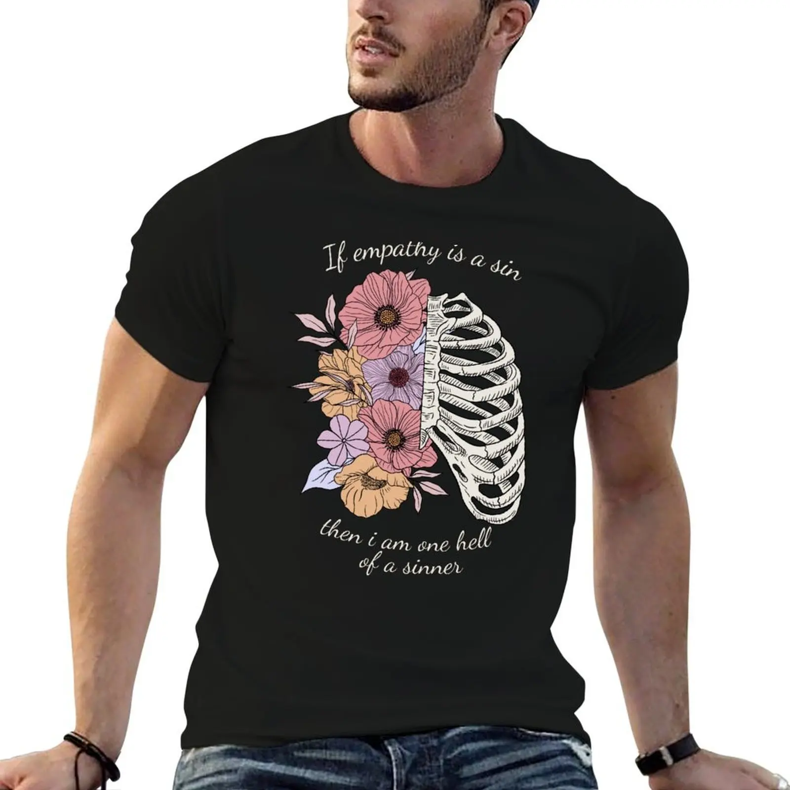 Si l'Empathie Est un Pêché, T-shirt Esthétique Classique Alternatif, T-shirt Décontracté Grande Taille
