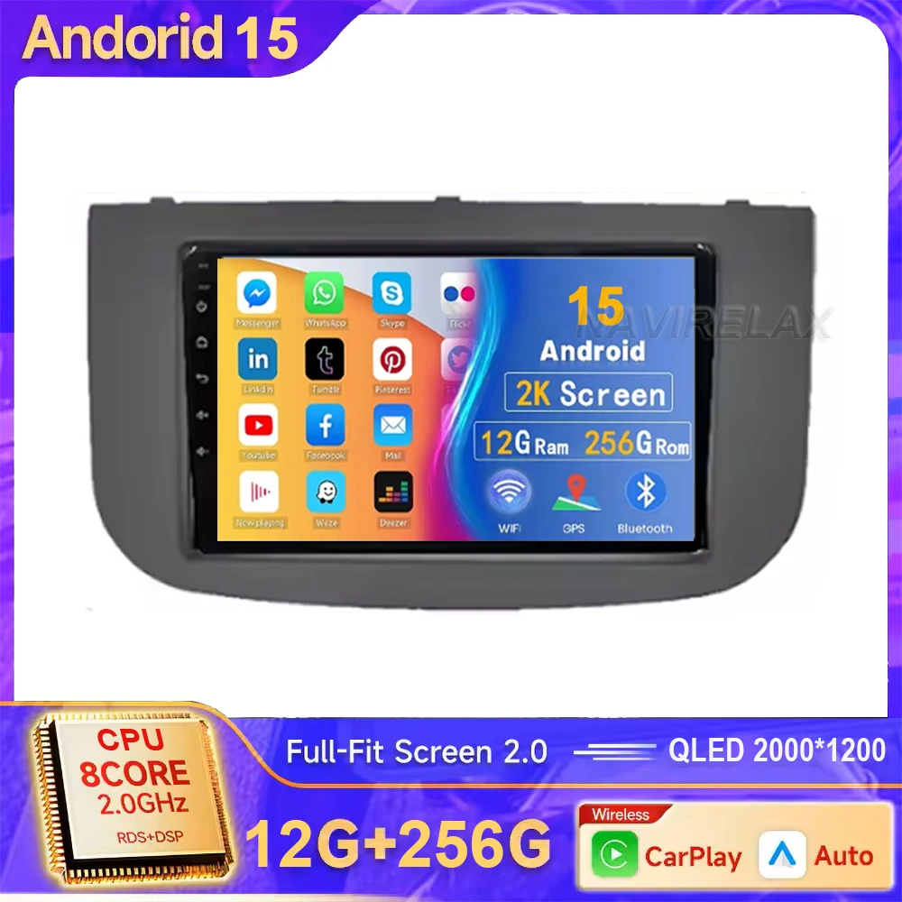 

7 Inch Car For MITSUBISHI COLT Z30/Z30G/Z3B/Z3V 2007 - 2012 Radio Android15 Carplay Multimedia Player Navigation 5G Wifi Display
