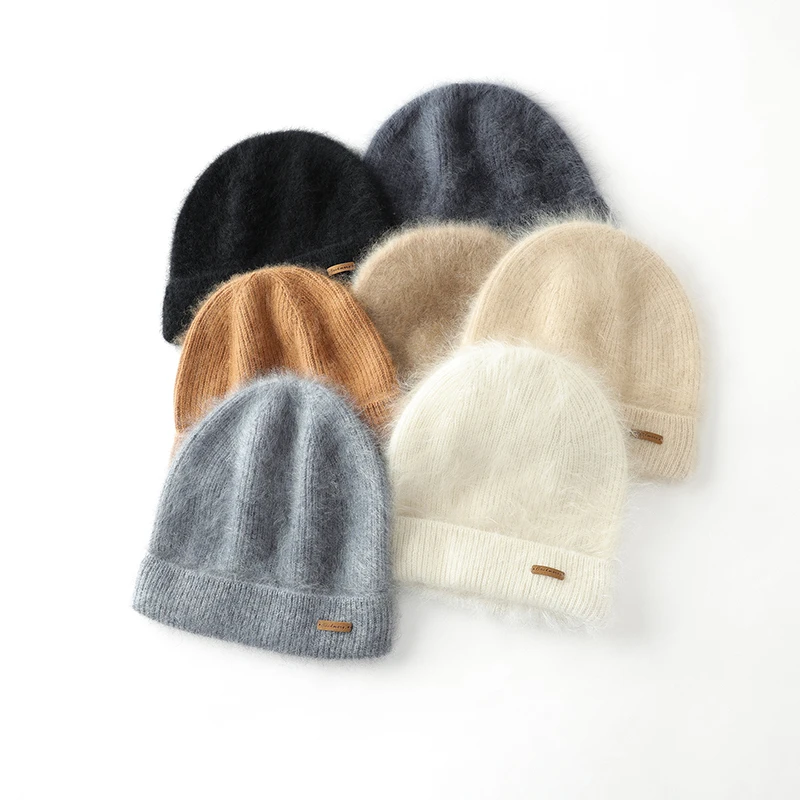 

Brushed Warm Cold Hat Autumn Winter 100% Pure Cashmere Thickened Men's Hat Versatile Ear Protection Knitted Head Wrap Hat