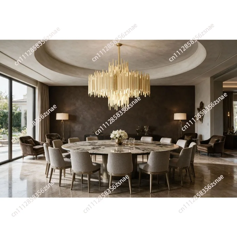 Modern luxury metal chandelier living room restaurant villa decorative chandelier entrance corridor aisle wall lamp wall lamp