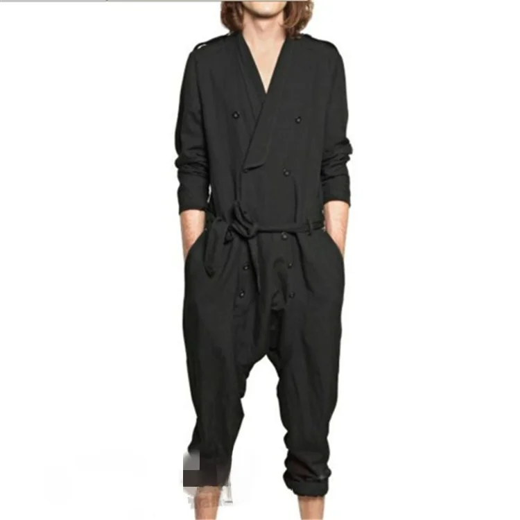 

Loose Men's Rer Suit Spring Autumn Faion ow Hair St Set Casual Long Pants Small Footwear Basic Color Youthful