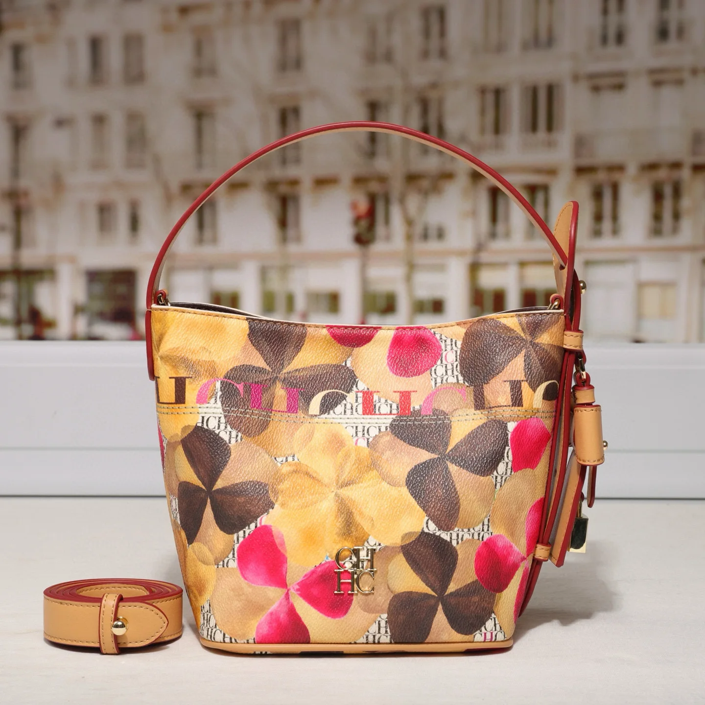 

Trendy Bucket Bag Retro Large Capacity Street Style Printed Tote Bag for Women Fashion Versatile Shoulder Bag