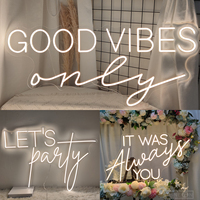 Good Vibes Only Neon Sign LED Neon Lighting Sign Room Aesthetic Decor Party Bar Club Wedding Bedroom Neon Decoration Night Light