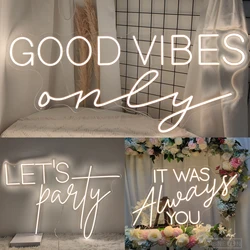 Good Vibes Only letrero de neón LED, iluminación de neón, decoración estética para habitación, fiesta, Bar, Club, boda, dormitorio, luz nocturna